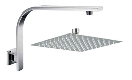 Set doccia completo braccio doccia a sbalzo con soffione doccia quadrato 30x30