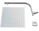 Set doccia completo braccio doccia a sbalzo con soffione doccia quadrato 30x30