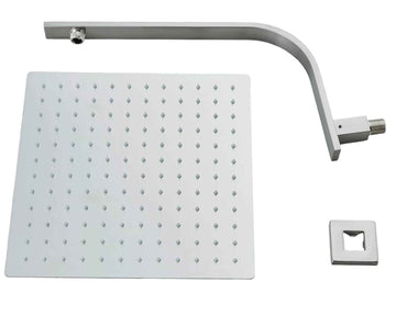 Set doccia completo braccio doccia a sbalzo con soffione doccia quadrato 30x30