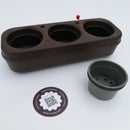 Kit potager urbain semi-hydroponique triple en liège - brune