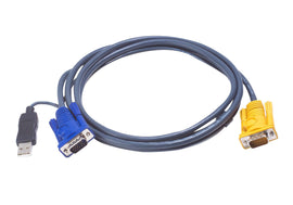 ATEN KVM SPHD (M) to HD15 & USB (M) | Connection cable | 3m | Black