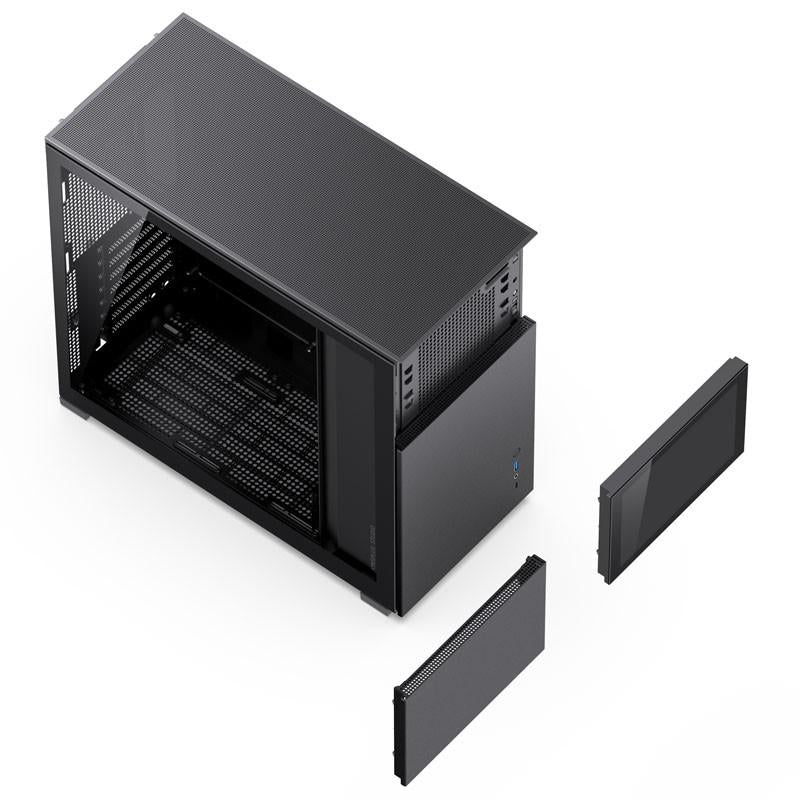 Jonsbo D41 Screen ATX Case, Tempered Glass - black