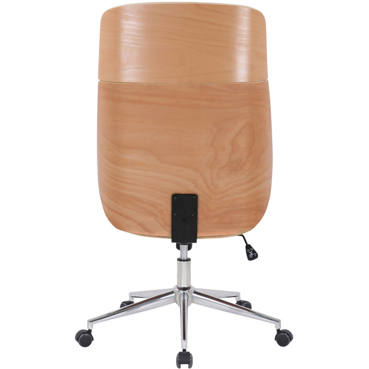 Fauteuil de bureau Varel - Bois naturel - blanc