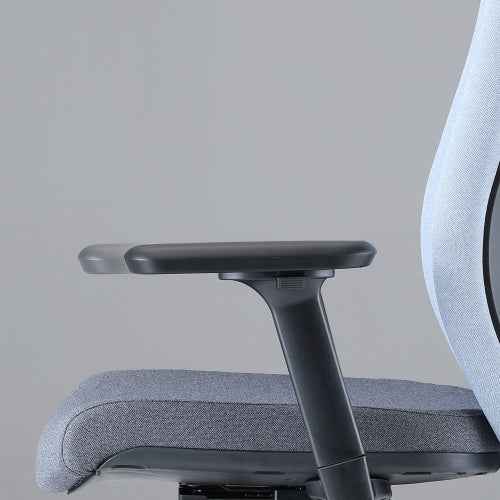 Chaise de bureau ergonomique Up Up Athene en tissu noir, gris et bleu