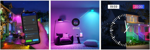 Projecteurs LED Govee H7060 ; RGBICWW, IP65, Bluetooth, Wi-Fi