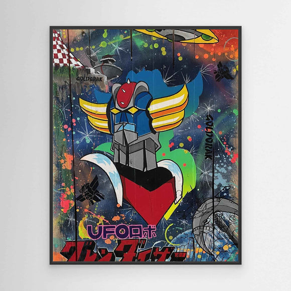 Goldorak reproduction officielle sur toile de l'œuvre