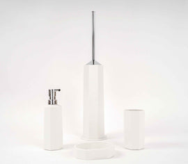 Set accessori bagno bianco