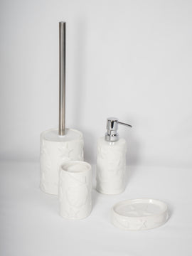 Set accessori bagno bianco - 0