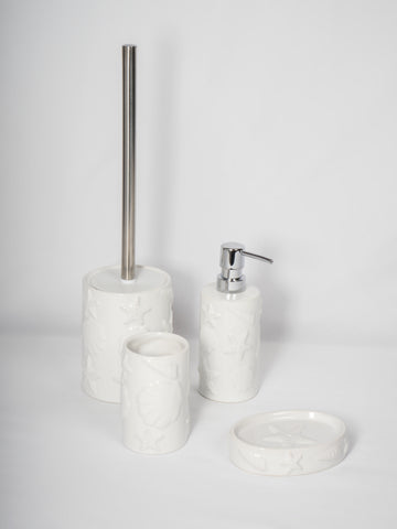 Set accessori bagno bianco - 0