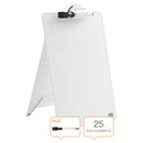 Glass Desktop Whiteboard Easel Nobo Brilliant White 22x30cm-7