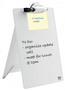 Glass Desktop Whiteboard Easel Nobo Brilliant White 22x30cm-5
