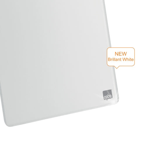 Glass Desktop Whiteboard Easel Nobo Brilliant White 22x30cm