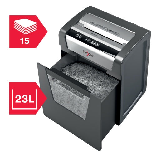 Destructeur de documents Rexel Momentum X415, 4 x 40 mm, P4, gris/noir