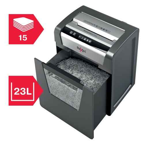 Destructeur de documents Rexel Momentum X415, 4 x 40 mm, P4, gris/noir