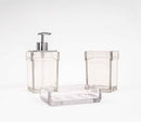 Set accessori bagno trasparente