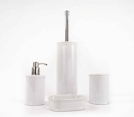 Set accessori bagno bianco