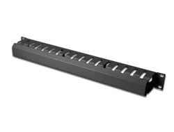 Digitus | 1U cable management cage detachable rear plate | DN-97617 | Black | For installation on the 483 mm (19“) profile rails