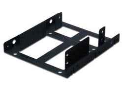 Ramka montażowa/Adapter SSD/HDD 2x 2.5" do 3.5" (ATA, SATA, SSD) metalowa ,zestaw, czarna