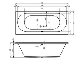 Baignoire acrylique RIHO CAROLINA