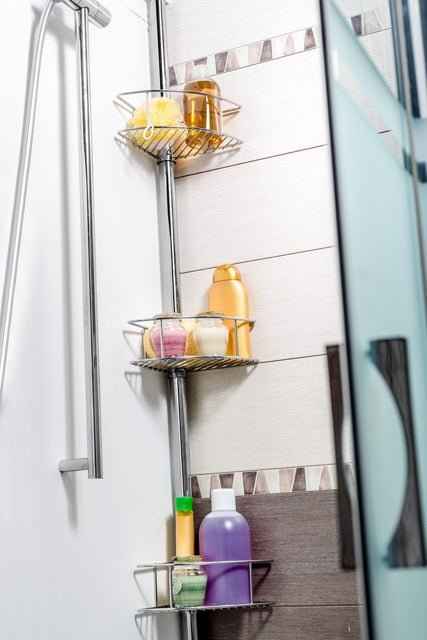 RIPIANO PER DOCCIA APPENDIBILE ANGOLARE A PRESSIONE