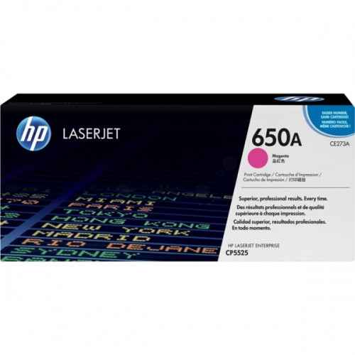 Toner Original HP Magenta, nr.650A, pentru Color LaserJet CP5525|M750, 15K, (timbru verde 1.2 lei) , "CE273A"