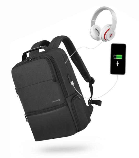 Swissten Laptop backpack batoh na notebook 15,6“, černý