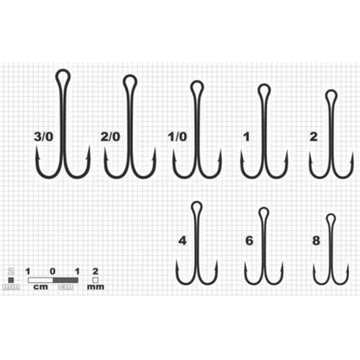 Dvišakiai Kabliukai Kujira 520 Bn Nr.2, 10 vnt.