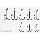 Hameçons à double ardillon Kujira 520 Bn No.3/0, 10 pièces.