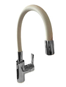 Miscelatore cucina con canna di gomma flessibile beige/tortora-8