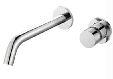 Miscelatore incasso a parete lavabo moderno completo di piletta