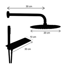 Set doccia completo con supporto a mensola - 0
