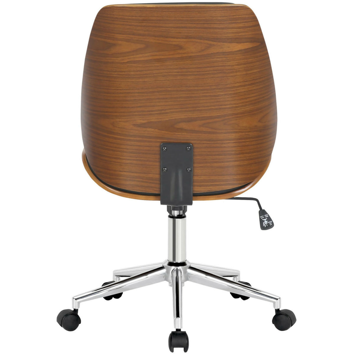 Mitch Office Chair - Walnut - Black - 0