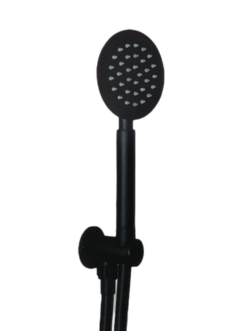 Set doccia tondo nero opaco