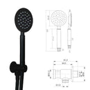 Set doccia tondo nero opaco