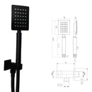 Set doccia quadrato nero opaco