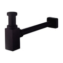 Sifone lavabo quadrato nero opaco-1