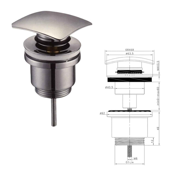 Piletta click clack quadrata