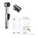 Doccetta per wc a pulsante multiuso con supporto