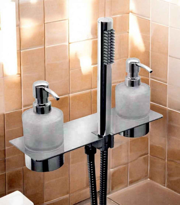 Kit doccia mensola con dispenser e presa acqua, set completo