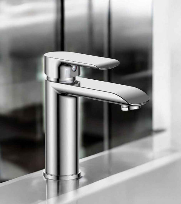 Miscelatore lavabo moderno cromato completo