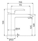 Miscelatore lavabo moderno cromato completo