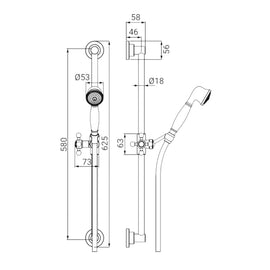 Saliscendi in ottone bronzato completo vintage - 0