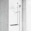 Saliscendi cromato quadrato con mensolina