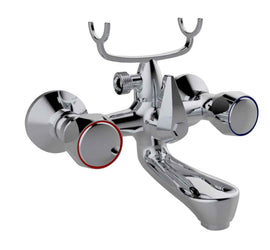 Rubinetto vasca cromato con maniglie tonde