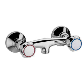 Rubinetto esterno per doccia con maniglie tonde