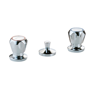 Robinet de bidet complet 3 trous avec bonde