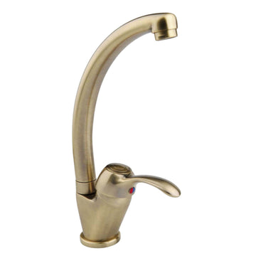 Miscelatore per bagno o cucina bronzato completo con canna alta