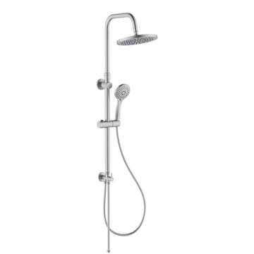 Colonna doccia in acciaio inox satinata completa