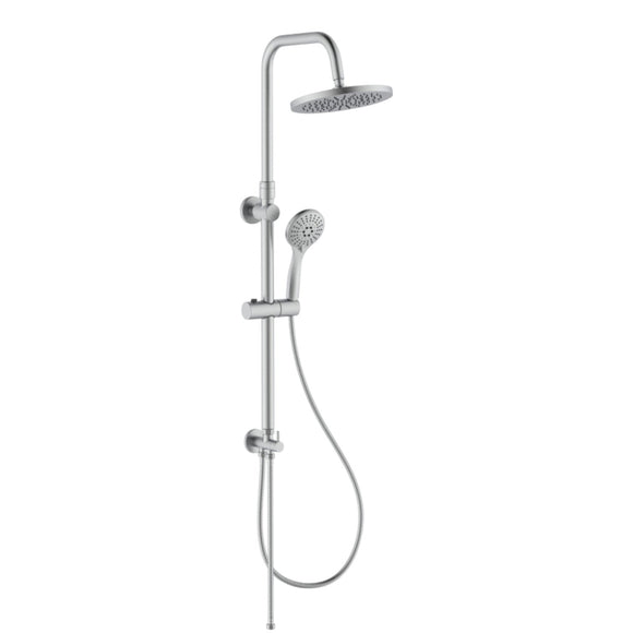 Colonna doccia in acciaio inox satinata completa