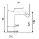 Miscelatore bidet moderno cromato completo